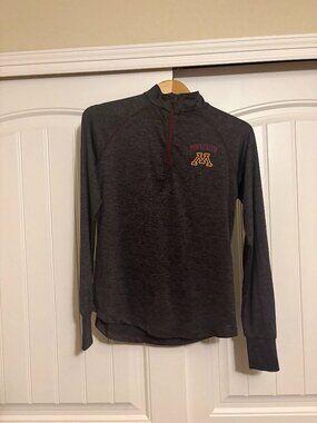 Minnesota Golden Gophers 1/4 Zip Sweatshirt Colosseum Women's Medium Dark Gray